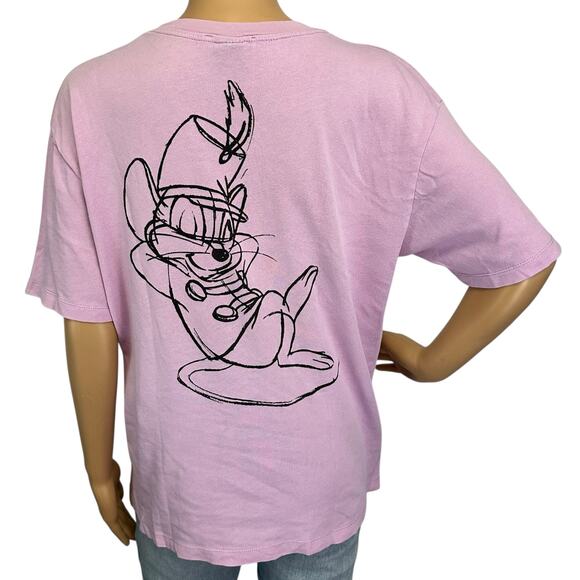 Zara Disney RARE Dumbo Timothy Q. Mouse Cotton T-Shirt Purple Size S - Picture 8 of 15